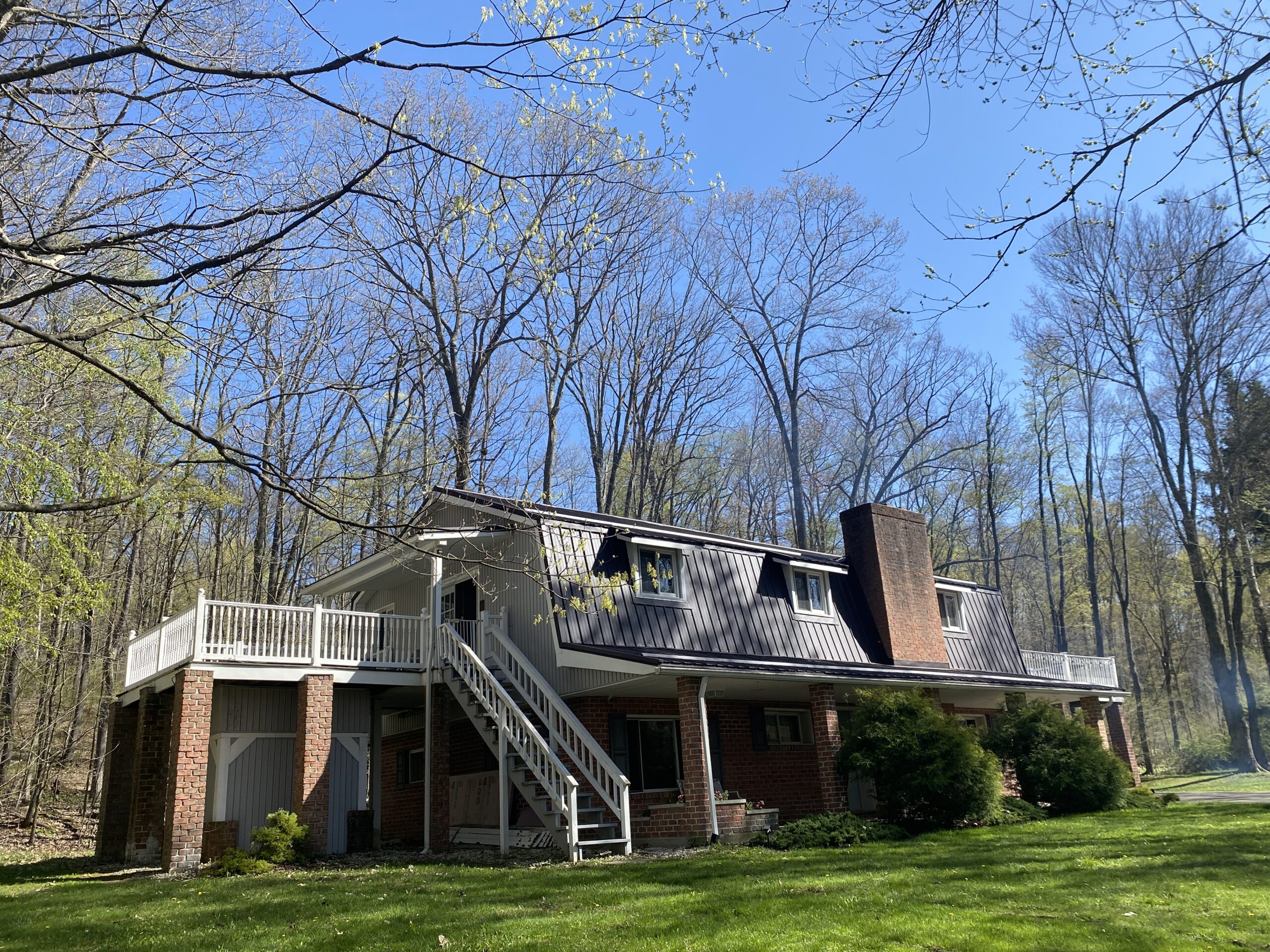 Front View of the Cabin from the hot tub deck side