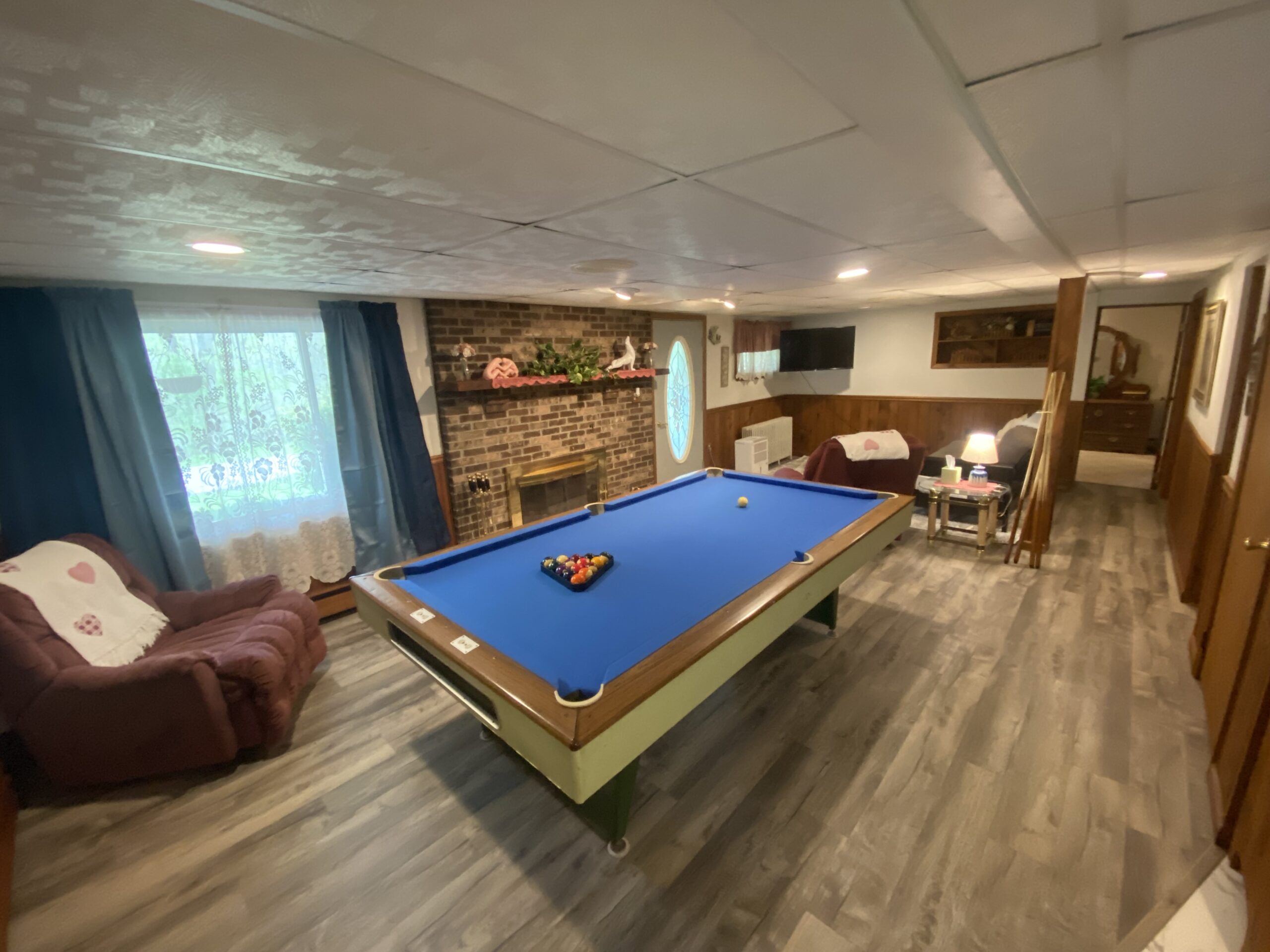 Karbelle Cabin Pool Table in downstairs family room